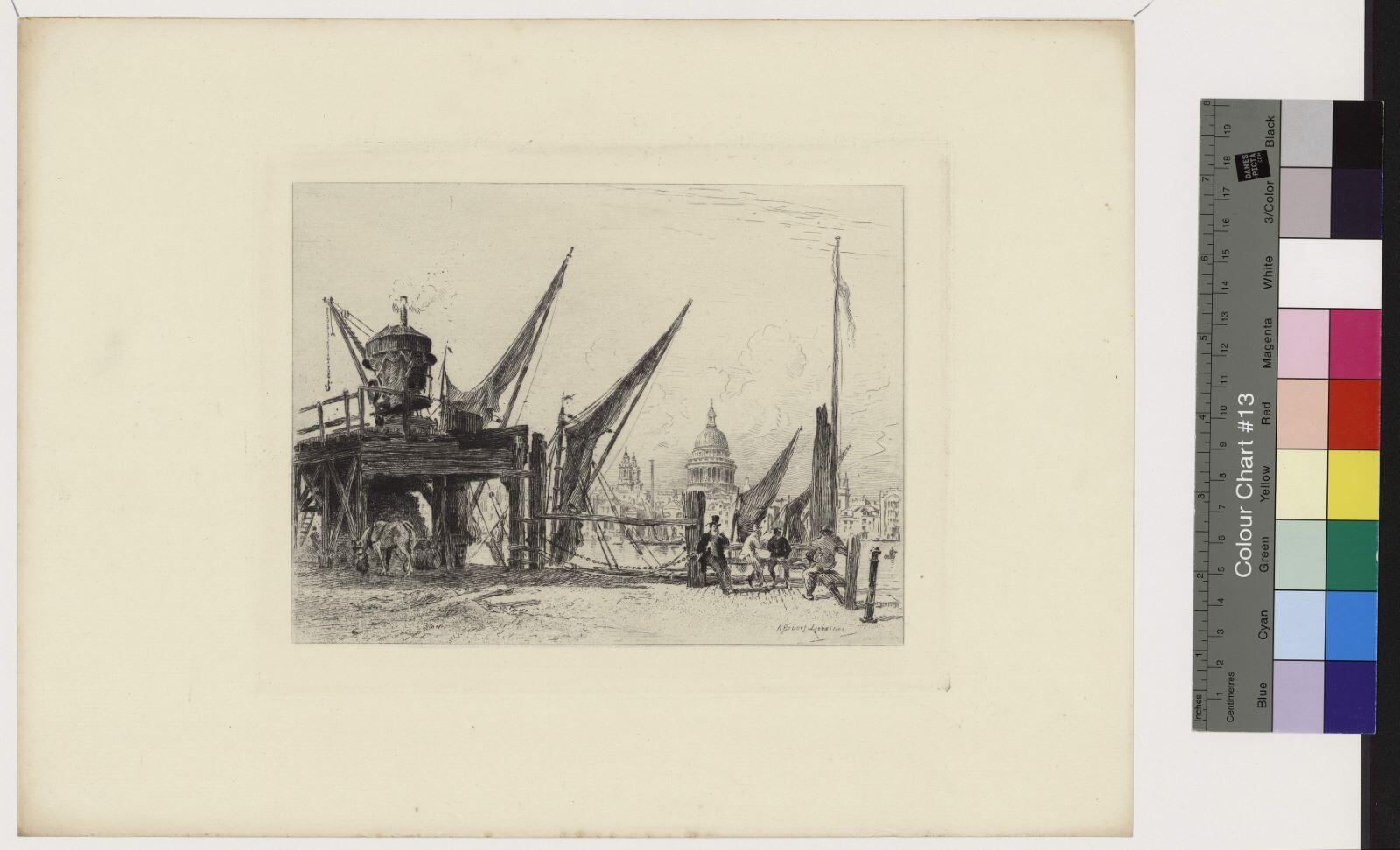 La Cathédrale Saint-Paul, vue depuis Bankside, Alfred-Louis Brunet-Debaines, 4e quart 19e siècle