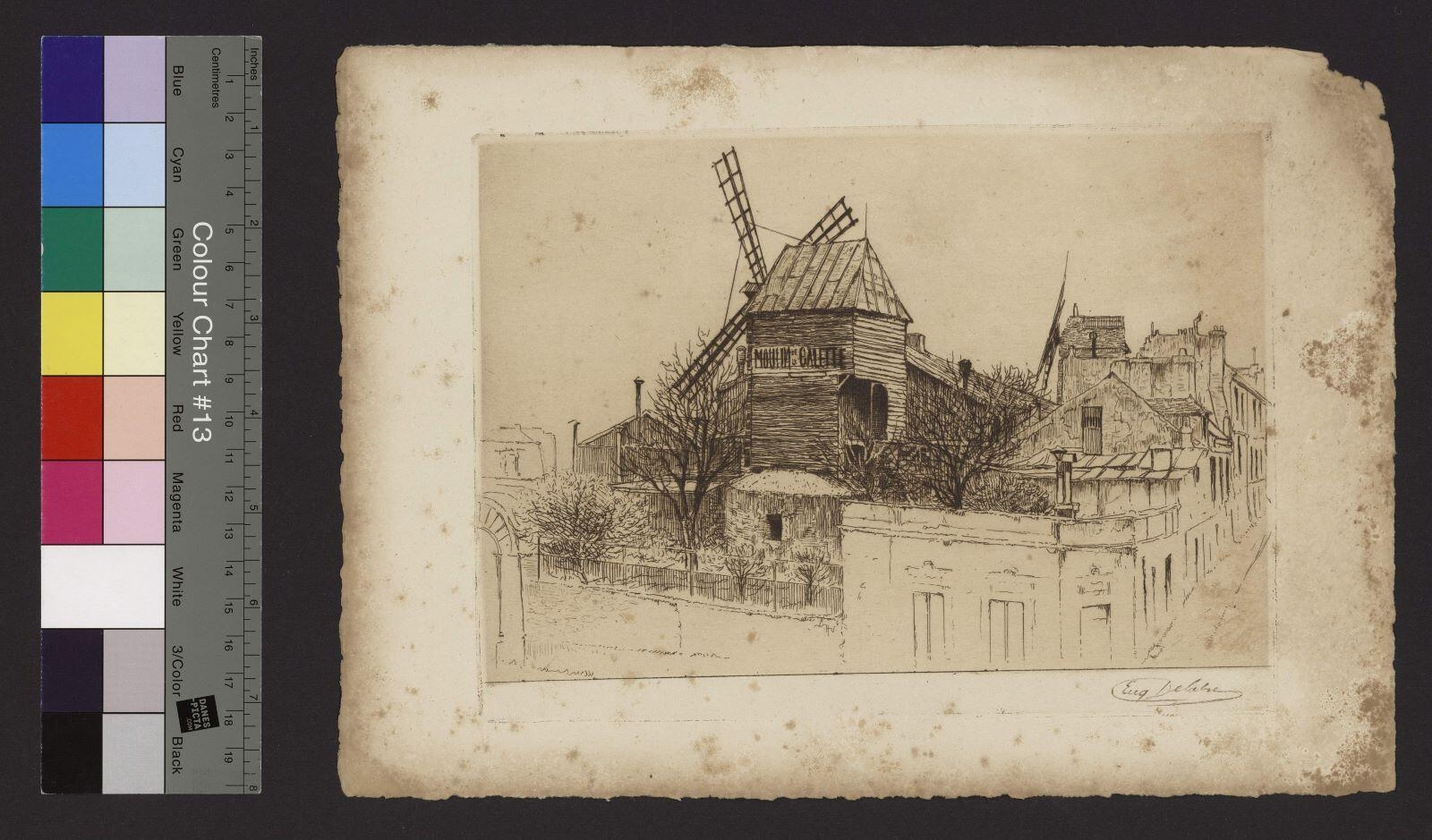Un moulin de Montmartre, Eugène Delâtre, 1921