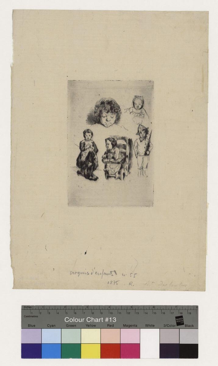 Croquis d'enfants, Marcellin Desboutin, 1875 vers