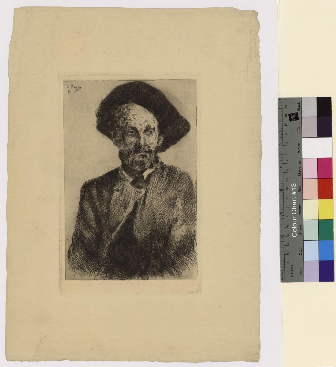 Autoportrait, Edouard Jacques Dufeu, 1888