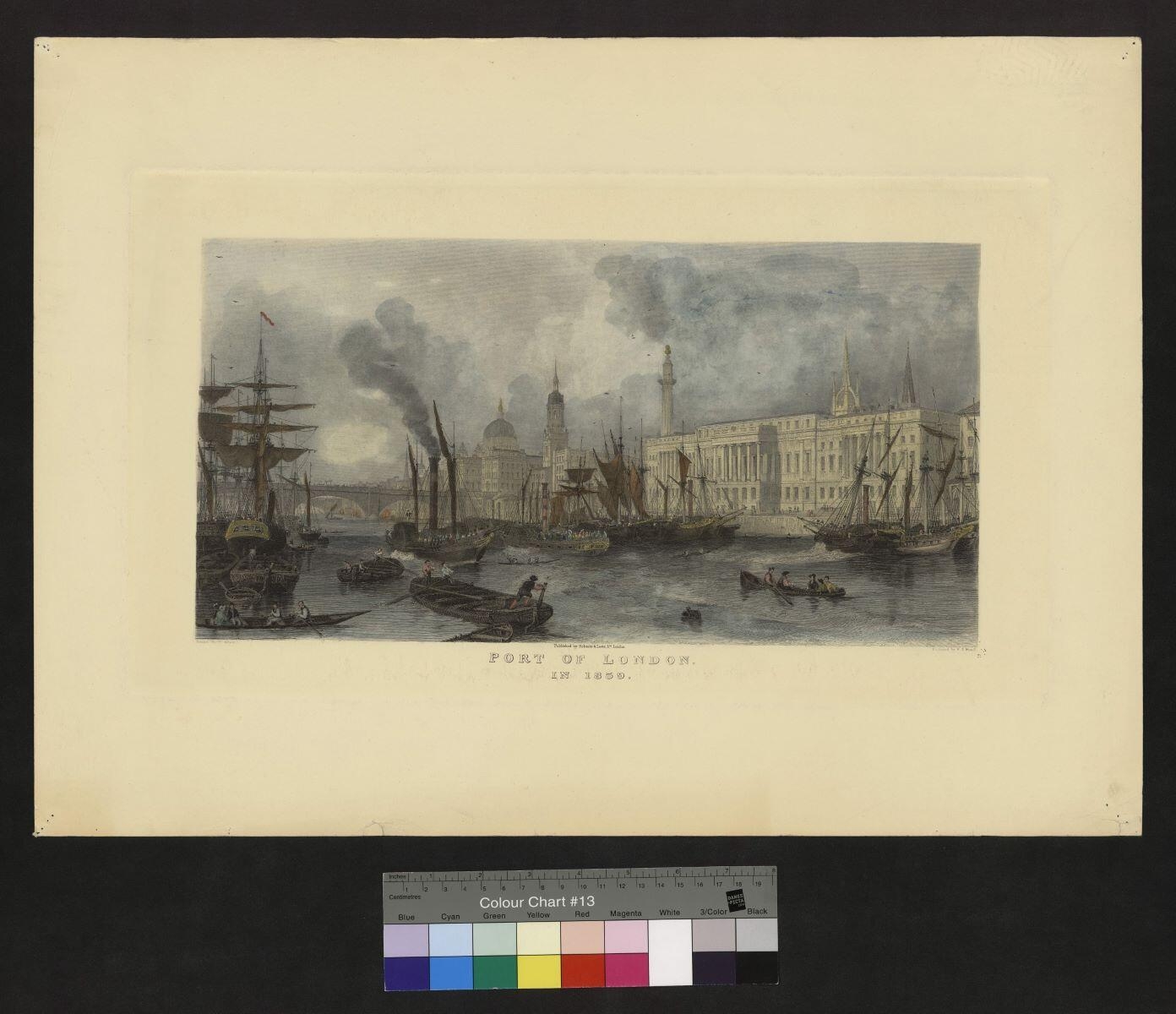 Port of London in 1839, Frederick James Havell, 1839
