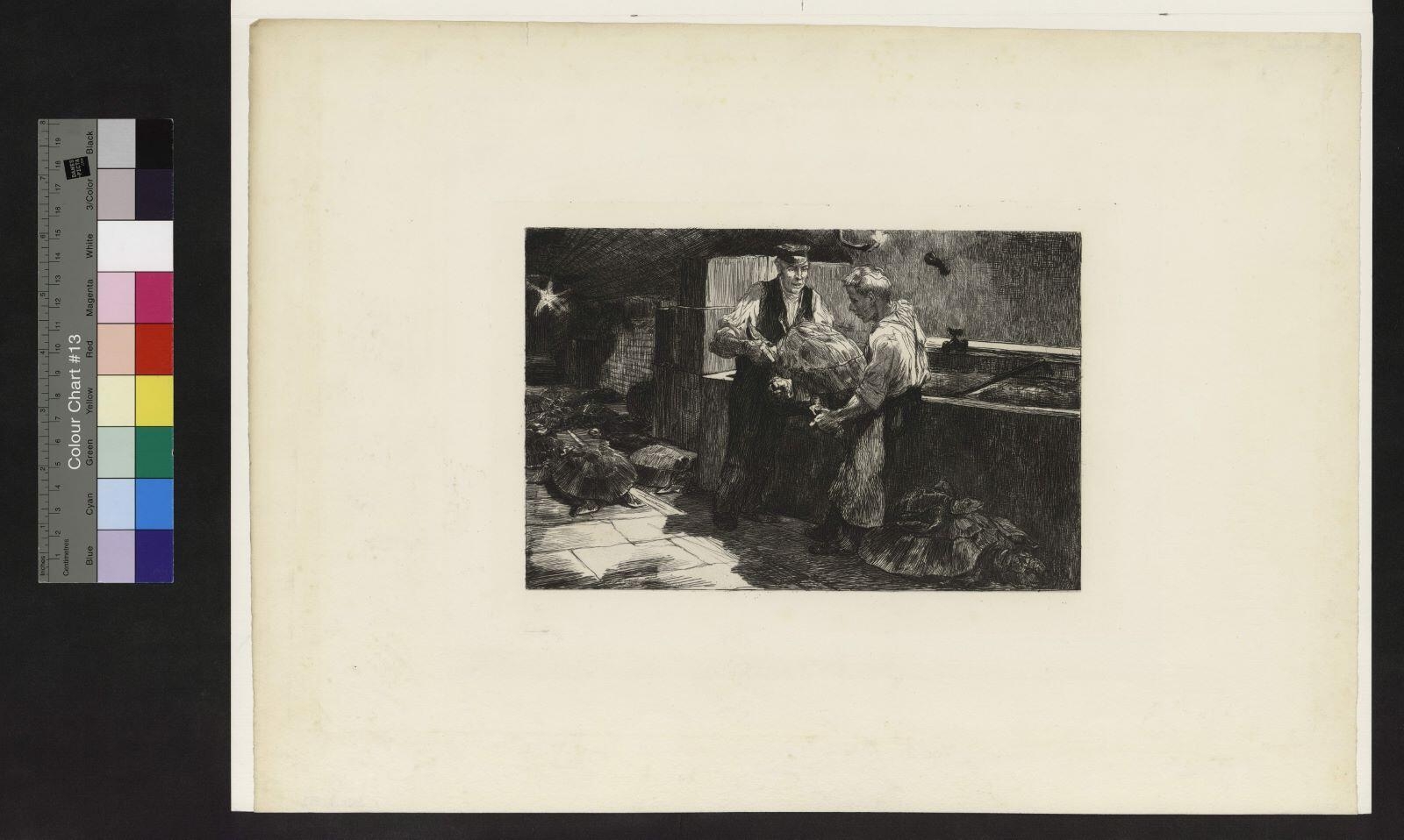 Chez Painter le marchand de tortues. Les réservoirs, Auguste-André Lançon, 1884