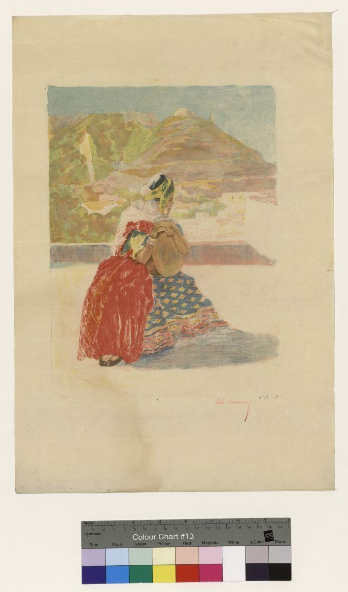 Femme arabe sur la terrasse, Alexandre Lunois, 1905 vers