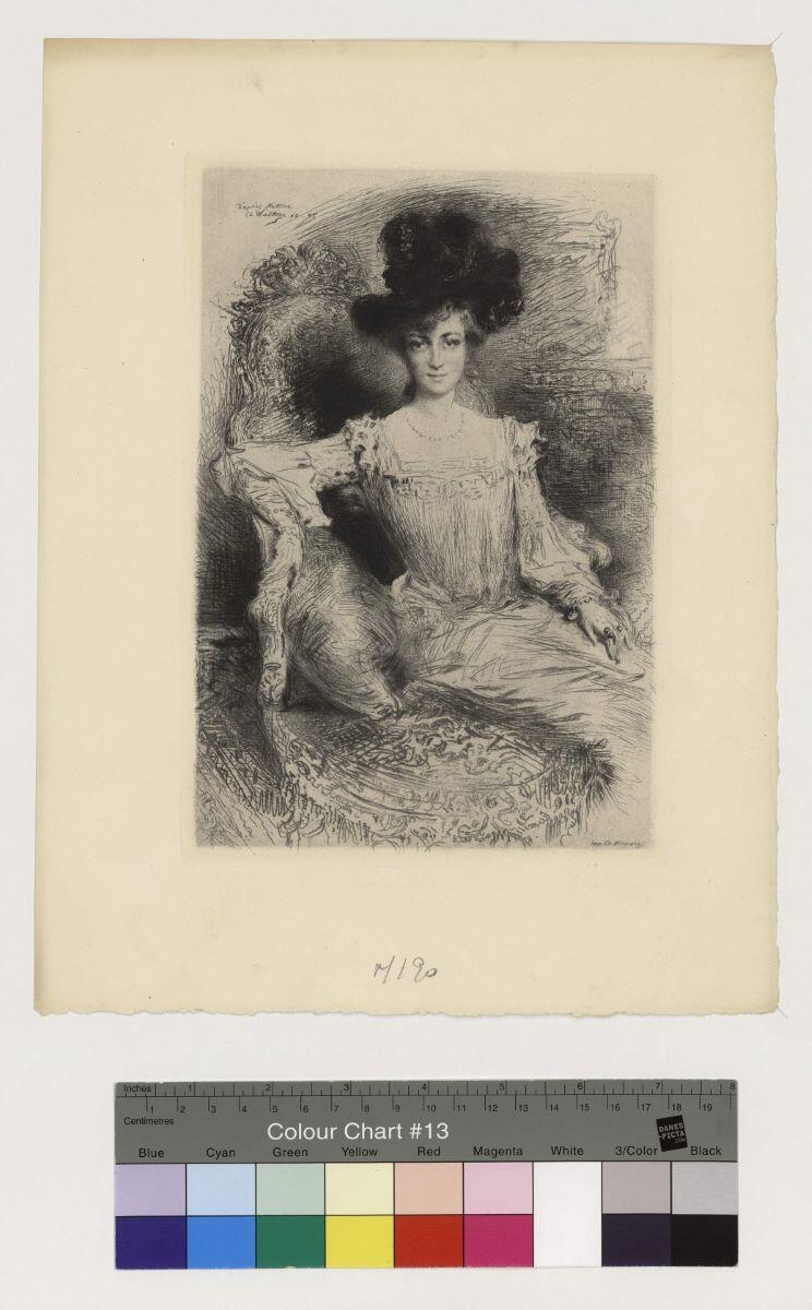 Portrait d'une élégante, d'après nature, Charles Albert Waltner, 1905