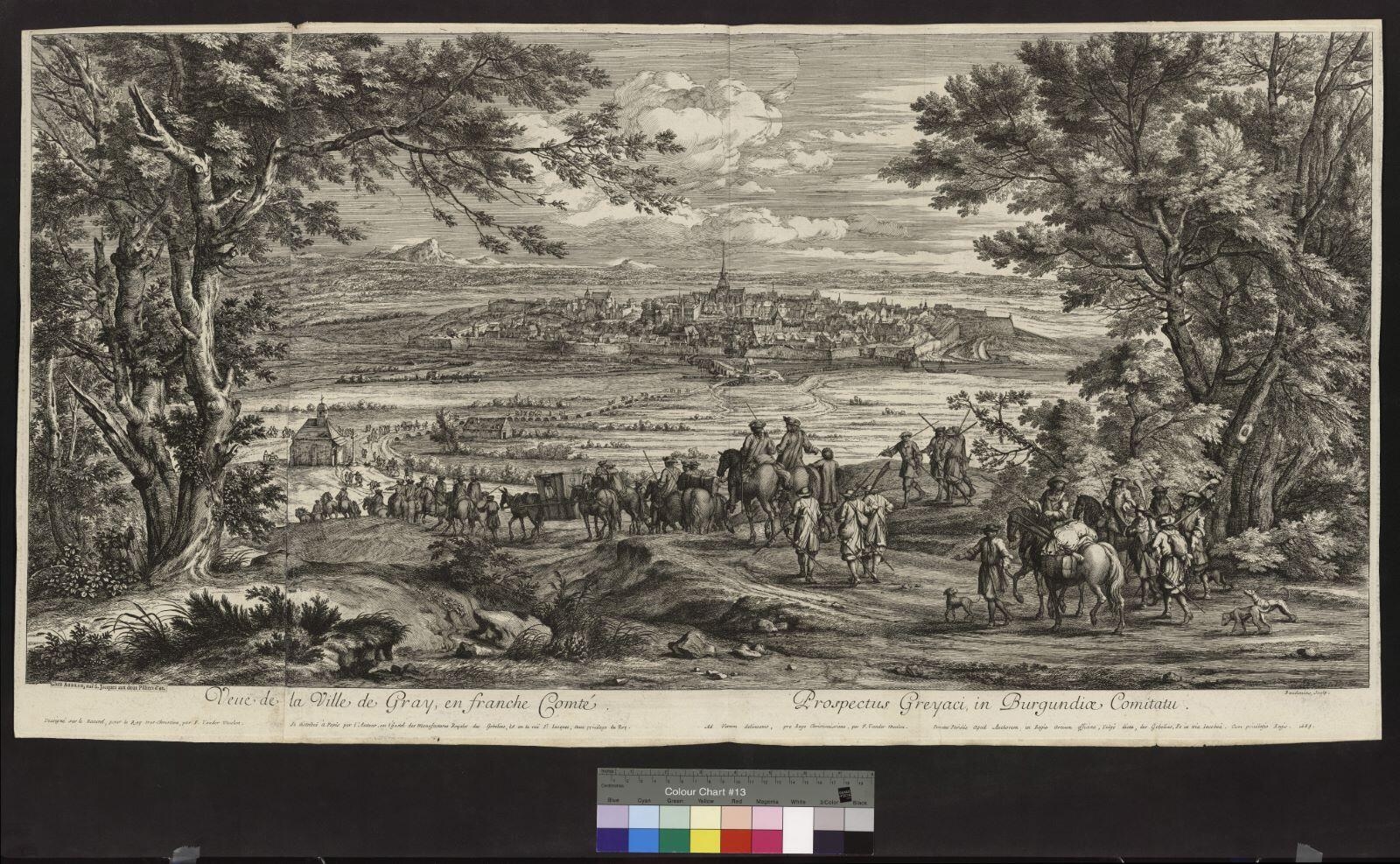 Vue de la ville de Gray en Franche-Comté, Adriaen Frans Boudewyns, 1685