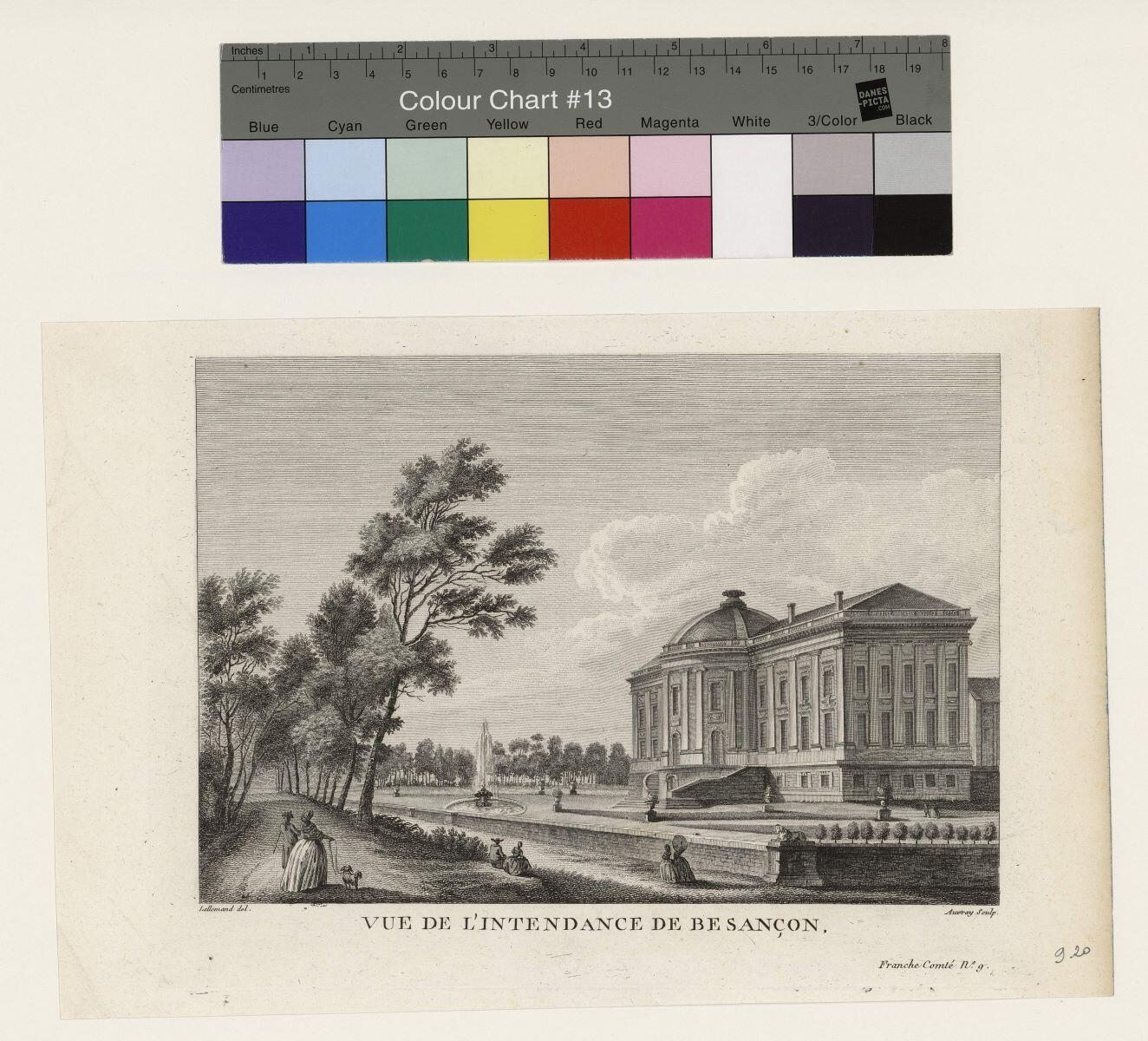 Vue de l'intendance de Besançon, Pierre-Laurent Auvray, 1789 vers