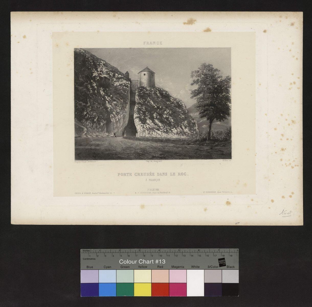 Porte creusée dans le roc, à Besançon, Adolphe Pierre Riffaut, 1840-1850