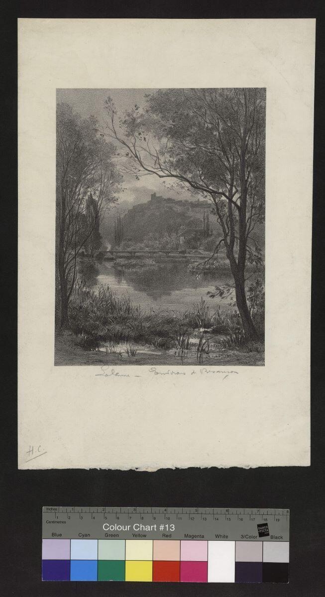 Le Doubs et la citadelle de Besançon, Émile Louis Vernier, 1860 vers