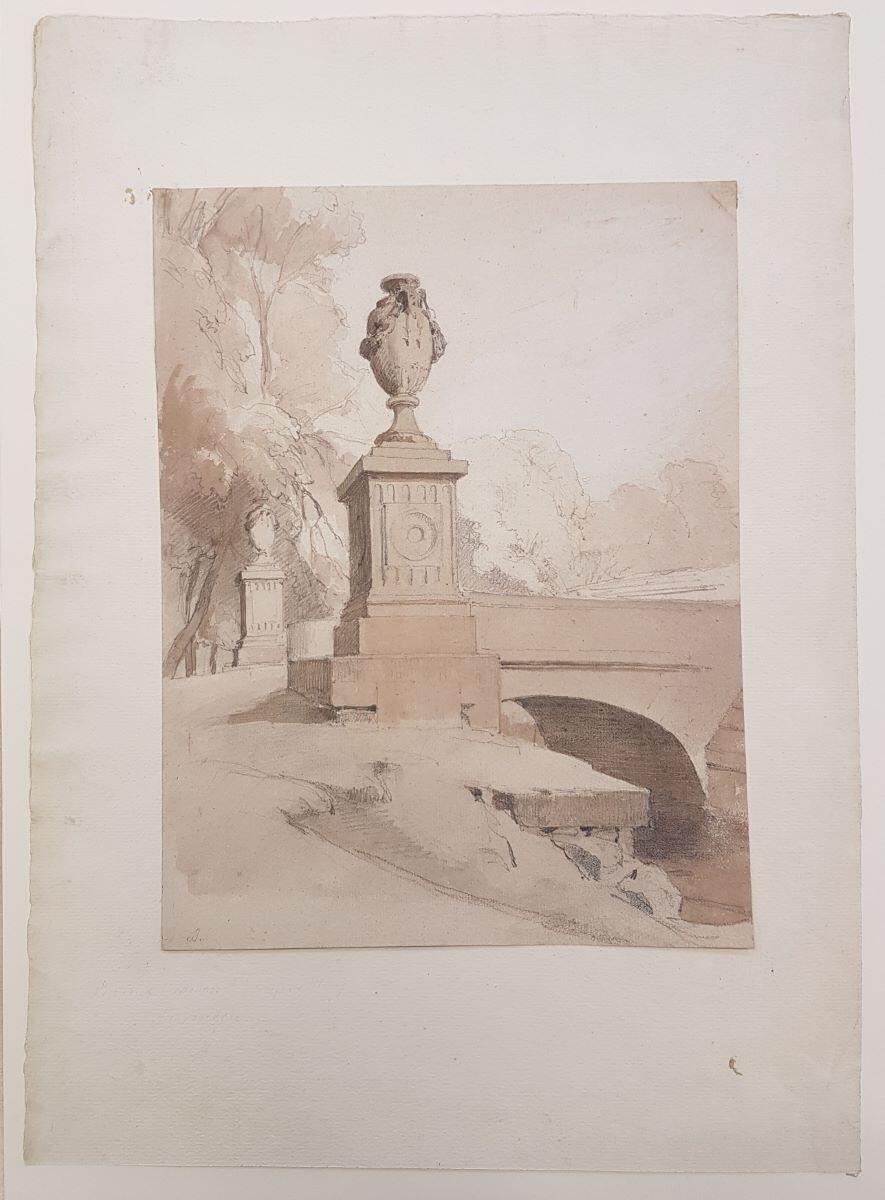 Le Pont de Chamars et les vases de Boutry à Besançon, Édouard Baille, 19e siècle