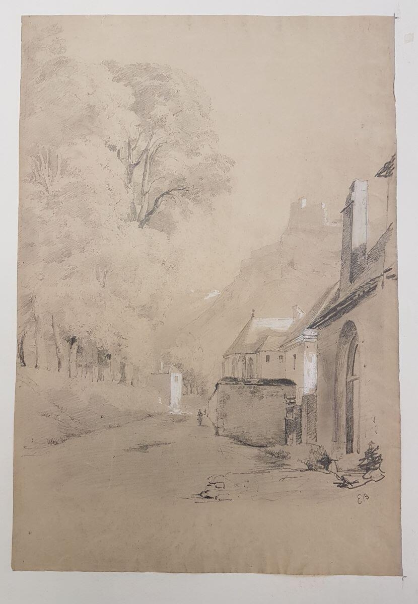 Le chevet de l'église des Jacobins à Besançon, Édouard Baille, 19e siècle