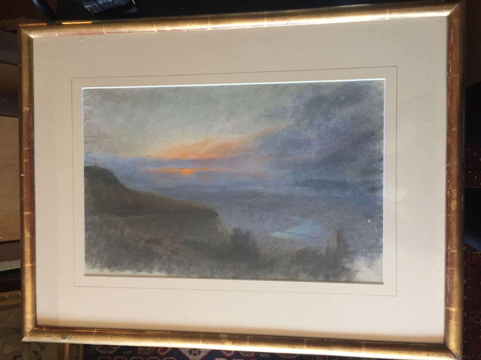 Le Doubs à Besançon, vu de Beauregard au coucher du soleil_1