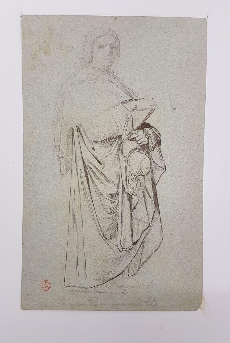 Etude de figure : le peintre Claude Nicolas Poussin, Léon Benouville, 1850 vers