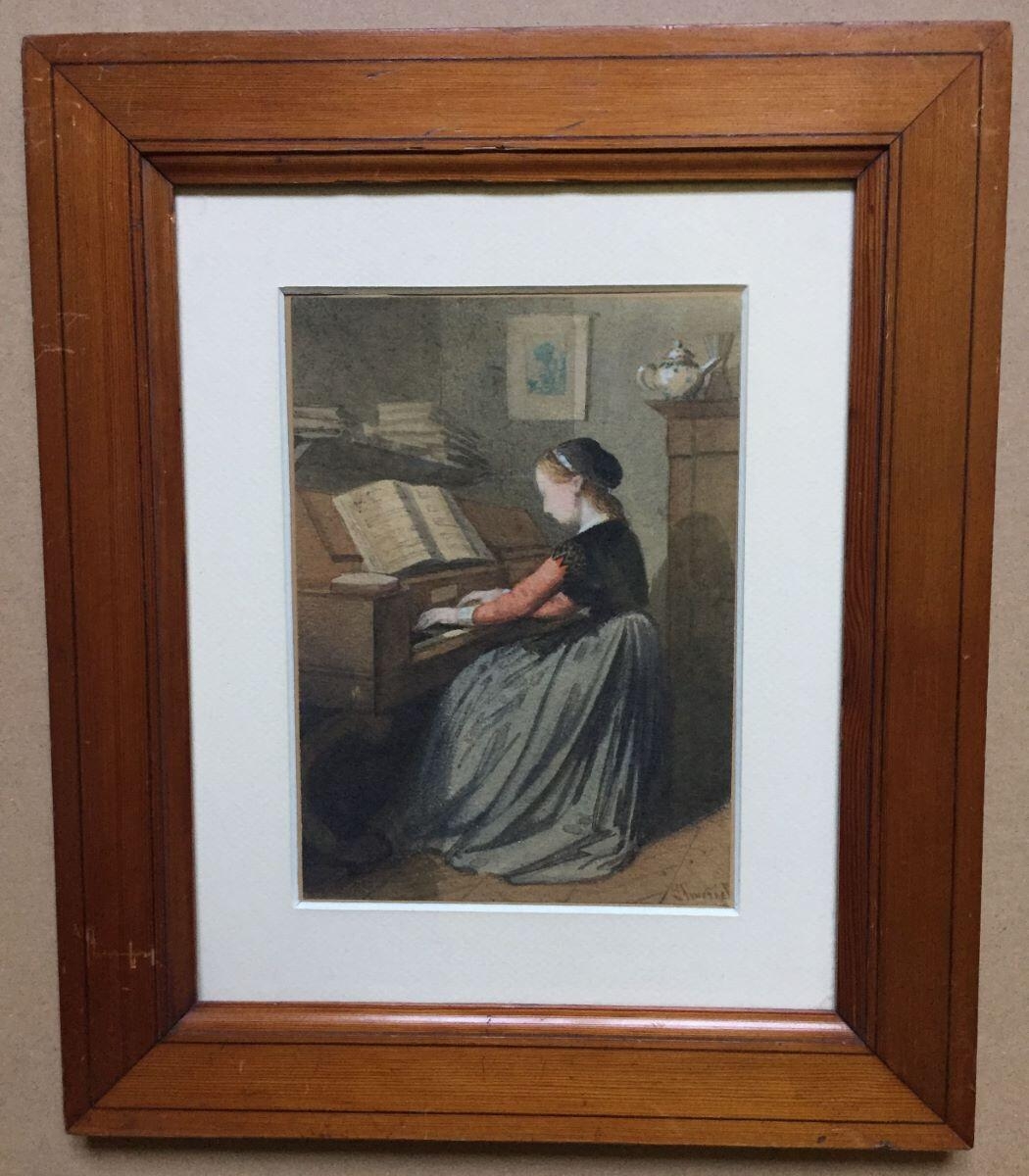 La pianiste, Charles Édouard Elmerich, 1850 vers