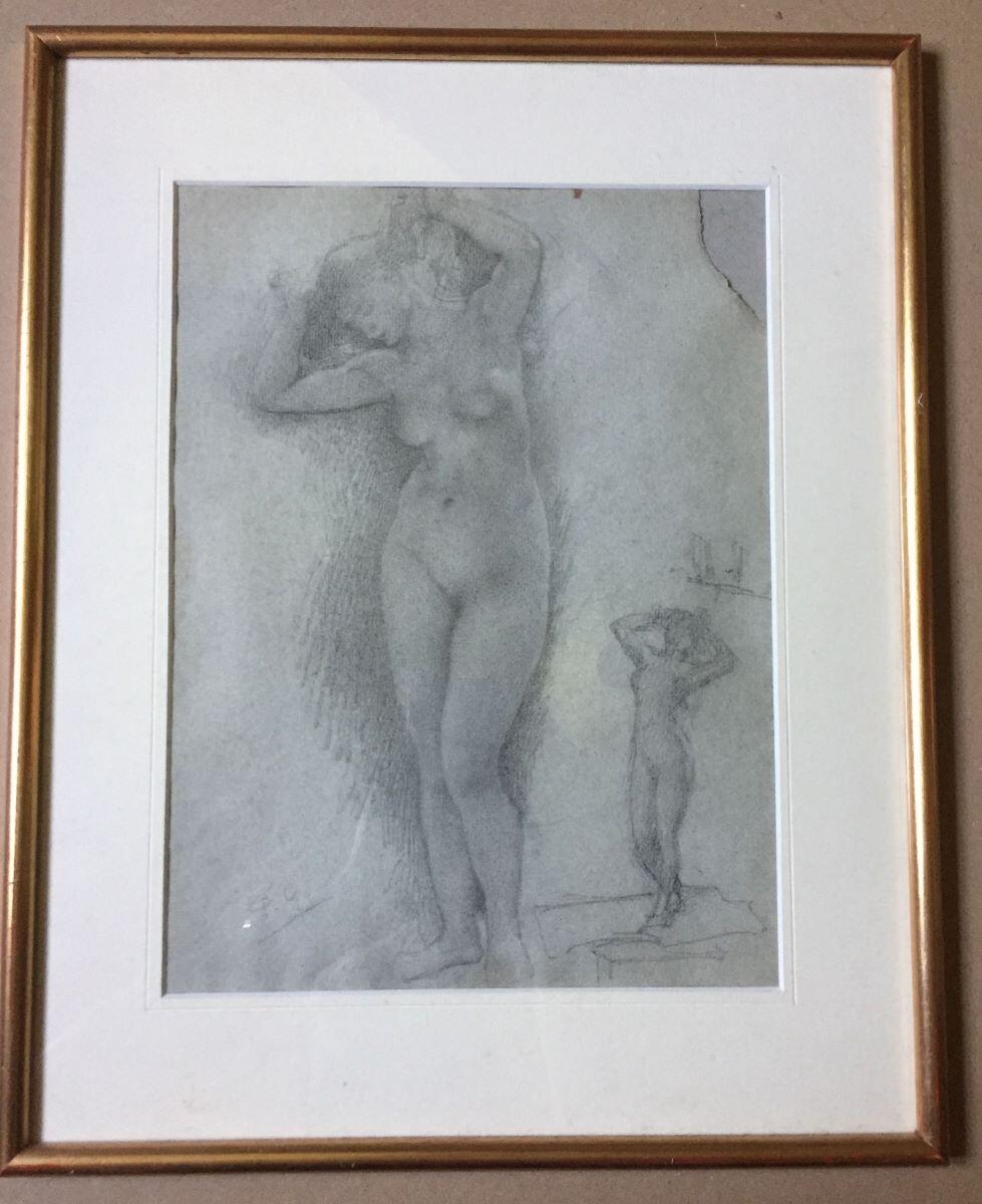 Nu féminin les bras levés, Félix Henri Giacomotti, 2e moitié 19e siècle