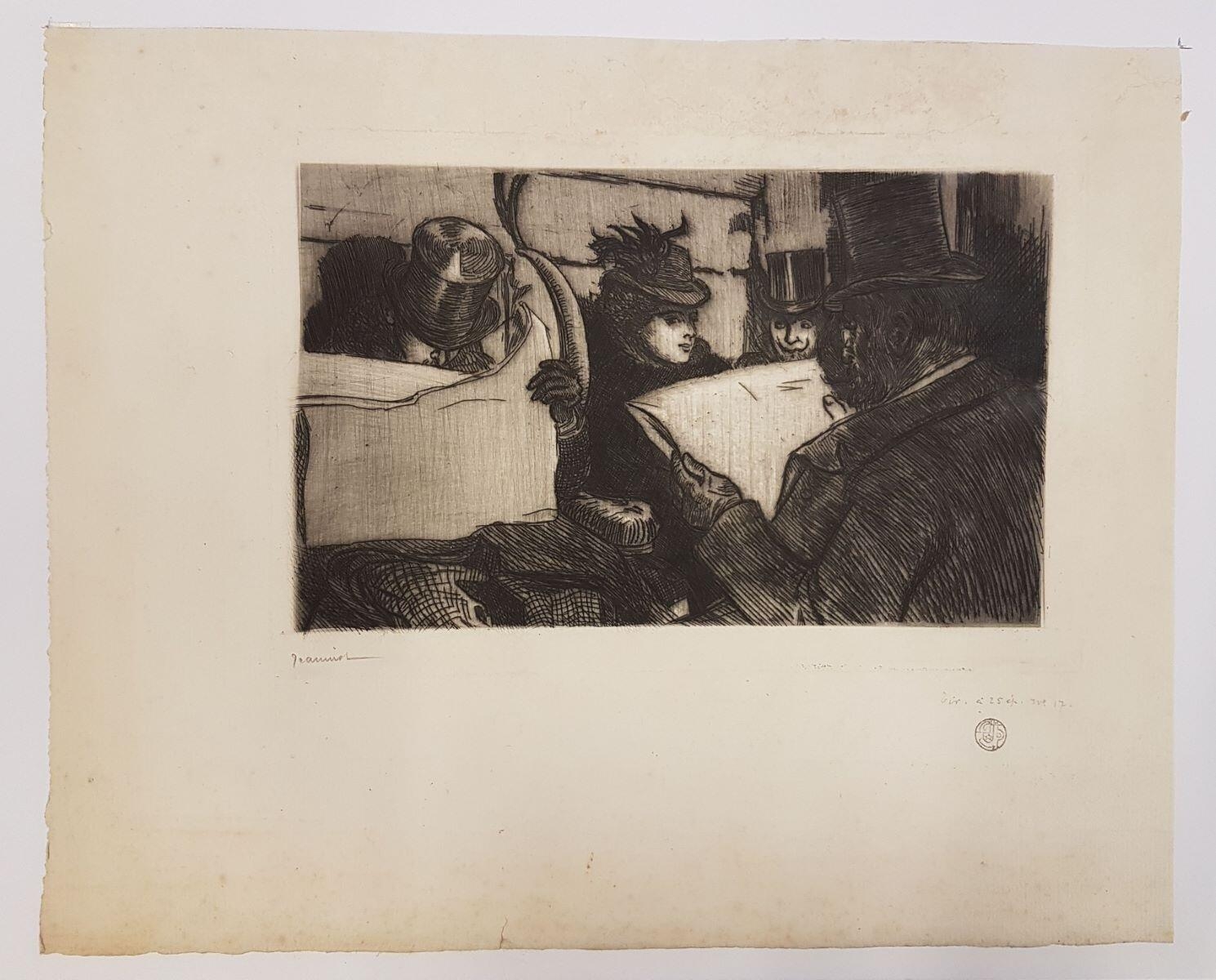 Passagers dans un train, Georges Jeanniot