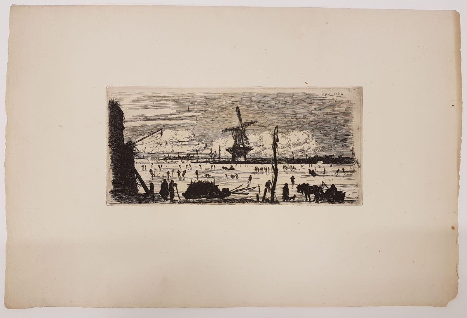 Patineurs sur lac gelé_0