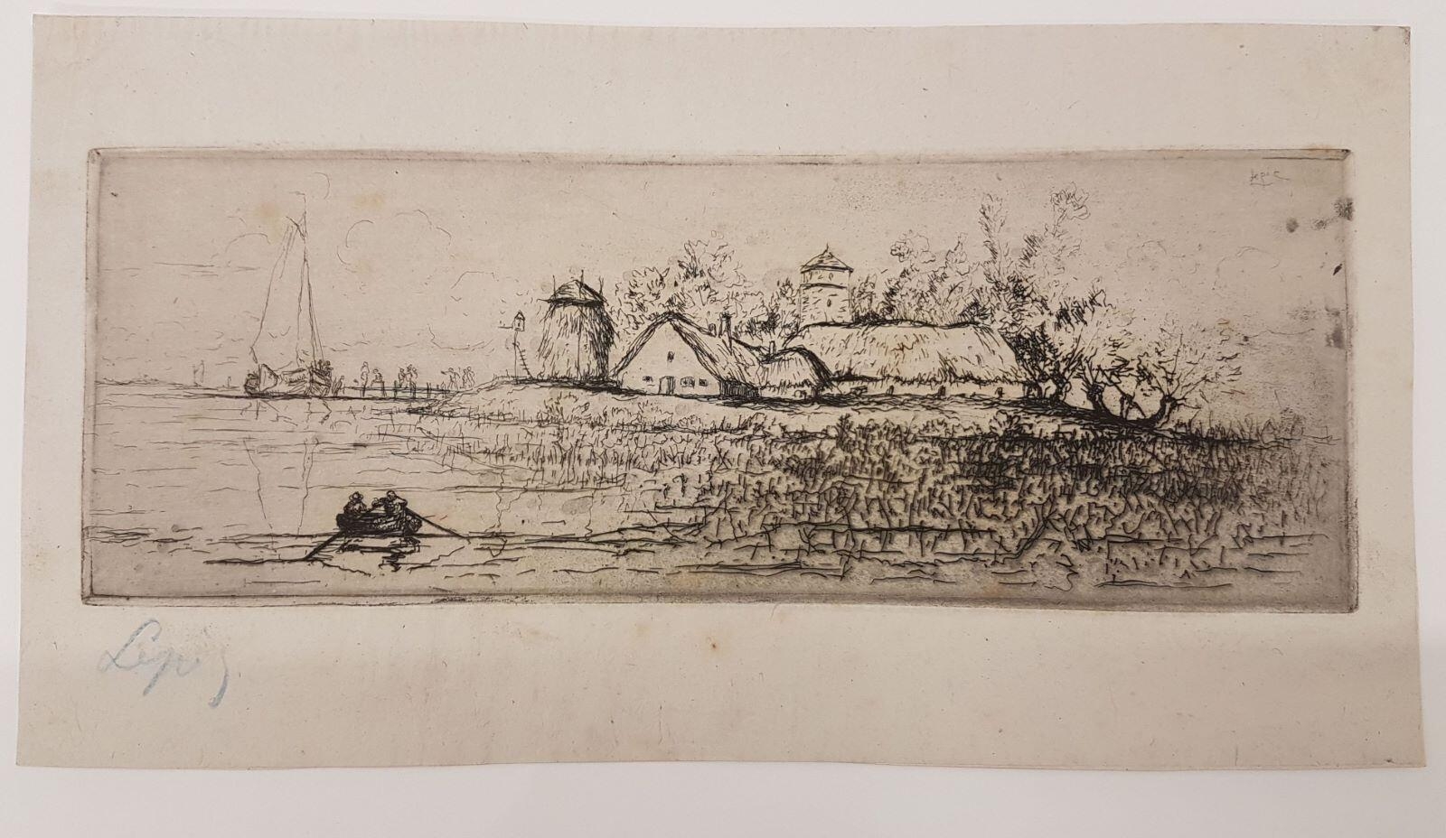 Rameurs sur cours d'eau, Ludovic Napoléon Lepic, 2e moitié 19e siècle