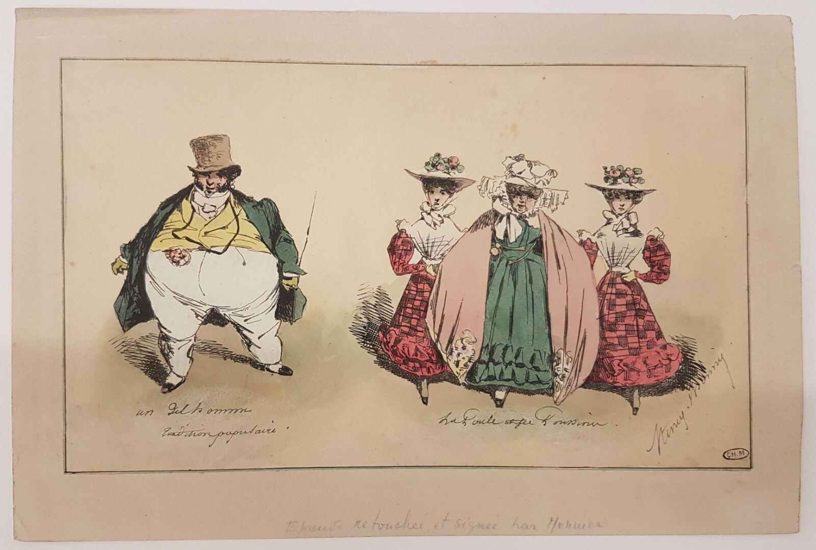 Un bel homme. La recherche de maris (série "Récréations"), Henry Monnier, 1ère moitié 19e siècle