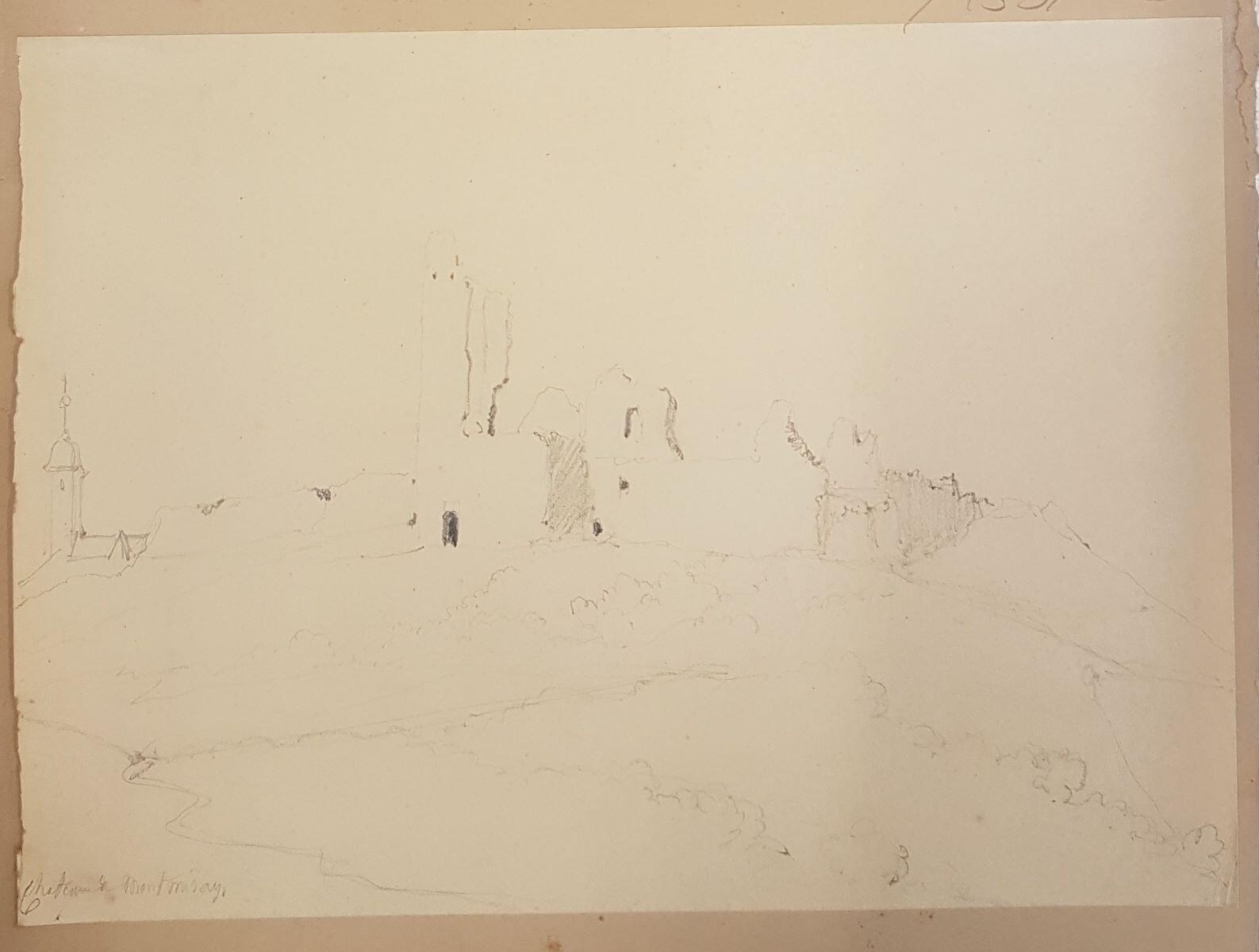 Ruines du château de Montmirey (sans mise au carreau), Alexis-Victor Joly, 1825 vers