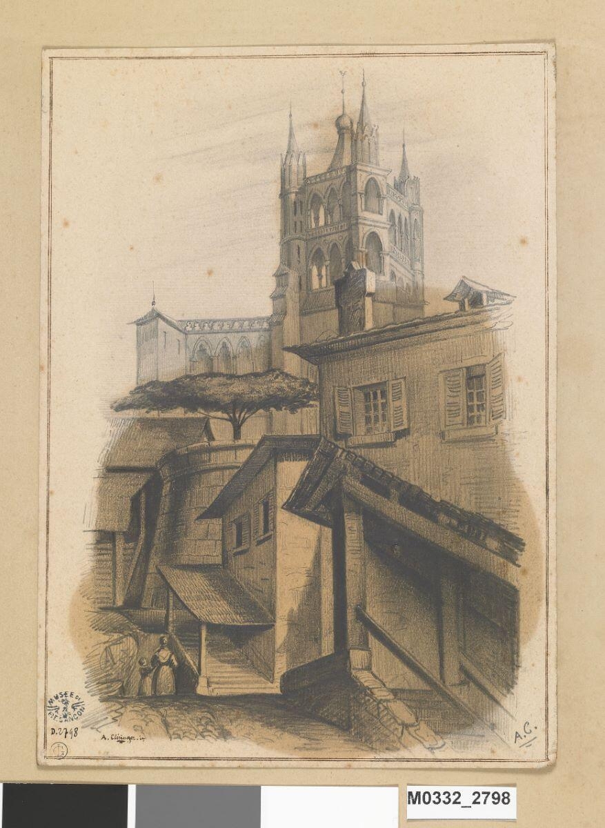 Vue d'une ville du midi, Auguste Clésinger, 19e siècle