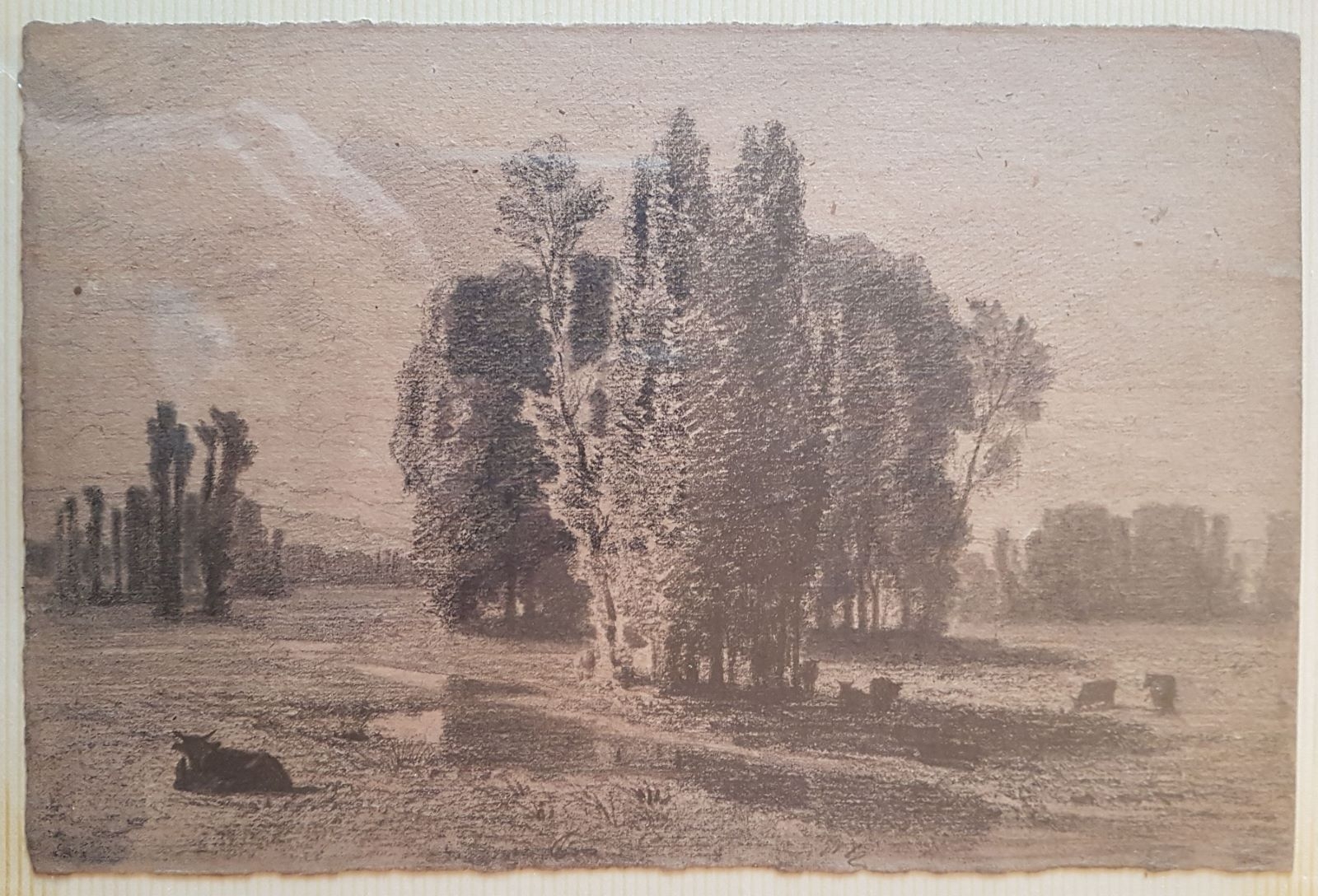 Le bouquet d'arbres, Antonin Fanart, 2e moitié 19e siècle