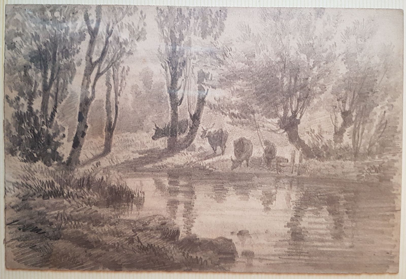 Au bord de la rivière, Antonin Fanart, 2e moitié 19e siècle