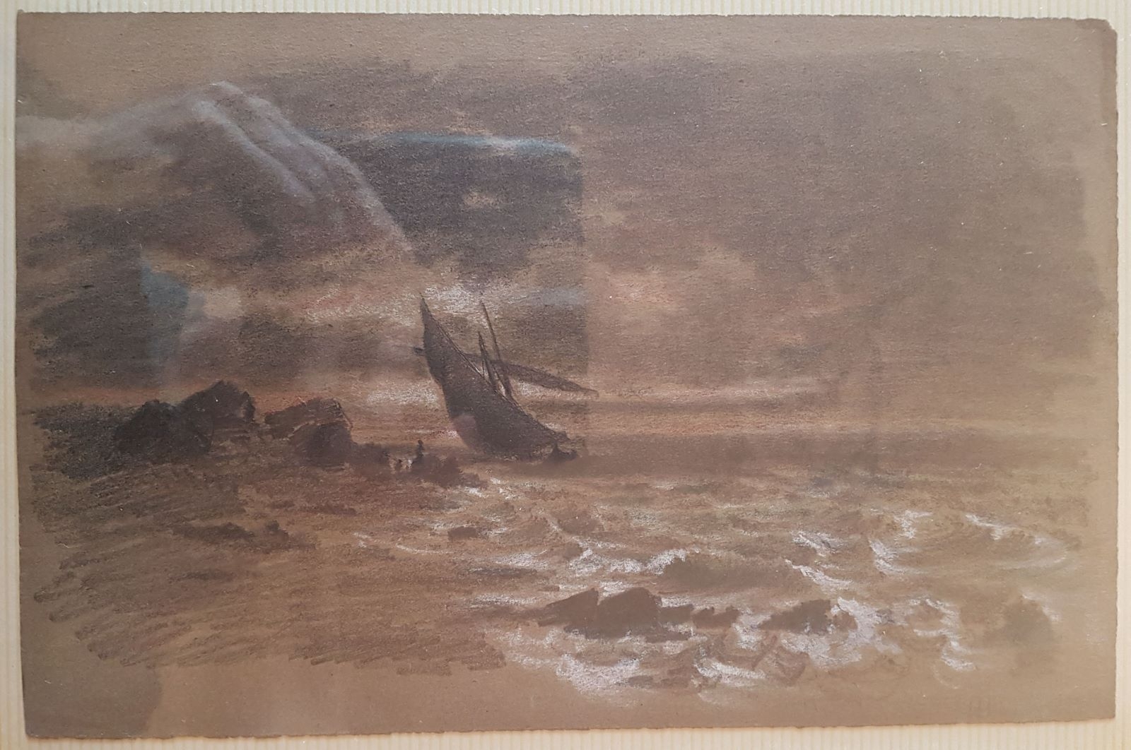 Tempête sur le lac, Antonin Fanart, 2e moitié 19e siècle