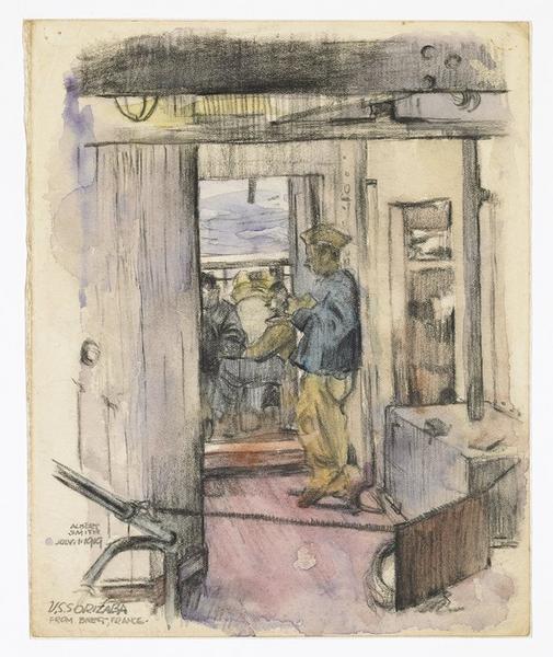 U.S.S. Orizaba fron Brest France, Albert Alexander Smith, 1919