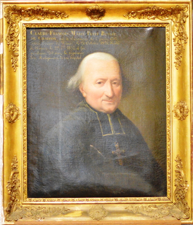 Portrait de Monseigneur François-Marie Petit-Benoit de Chaffoy, vicaire général de l'Archevêché de Besançon, supérieur des Religieuses Hospitalières de Besançon, Antoine Borel, 1820