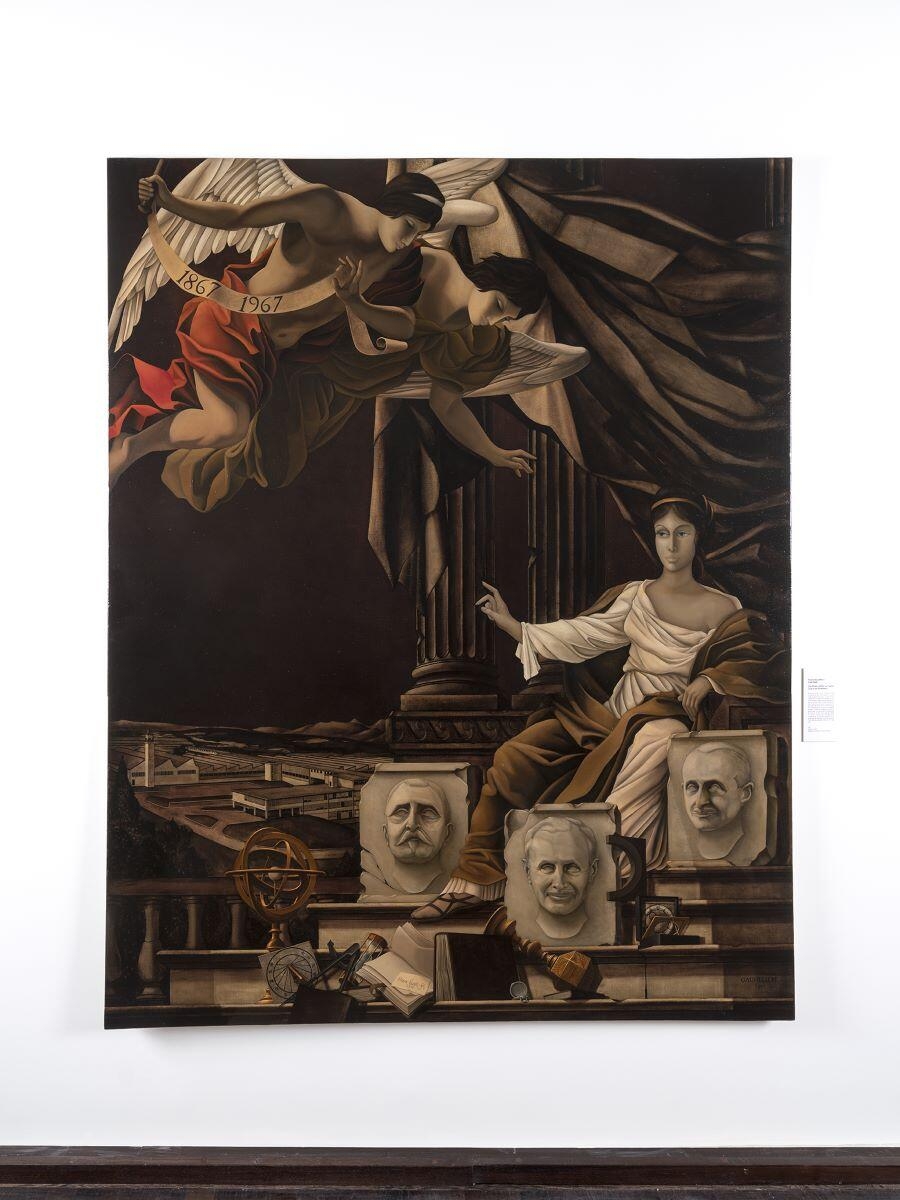 Le Temps veillant sur l’usine Lip et ses fondateurs, Roland Gaudillière, 1967