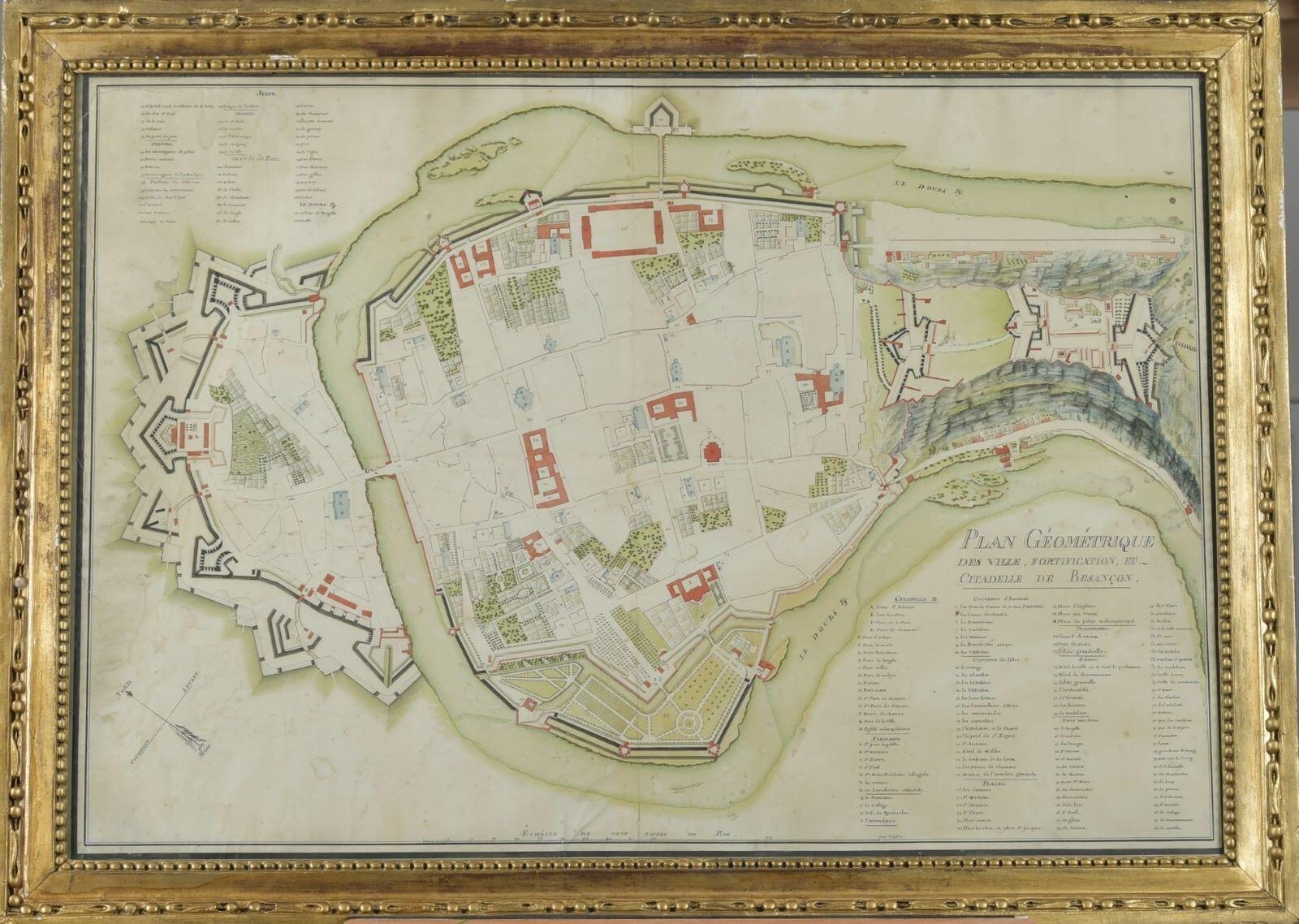 Plan géométrique des ville, fortification et citadelle de Besançon_0