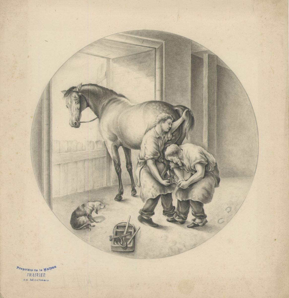 Décor de boîte de montre (titre factice), ETABLISSEMENTS FRAINIER, 1900 vers