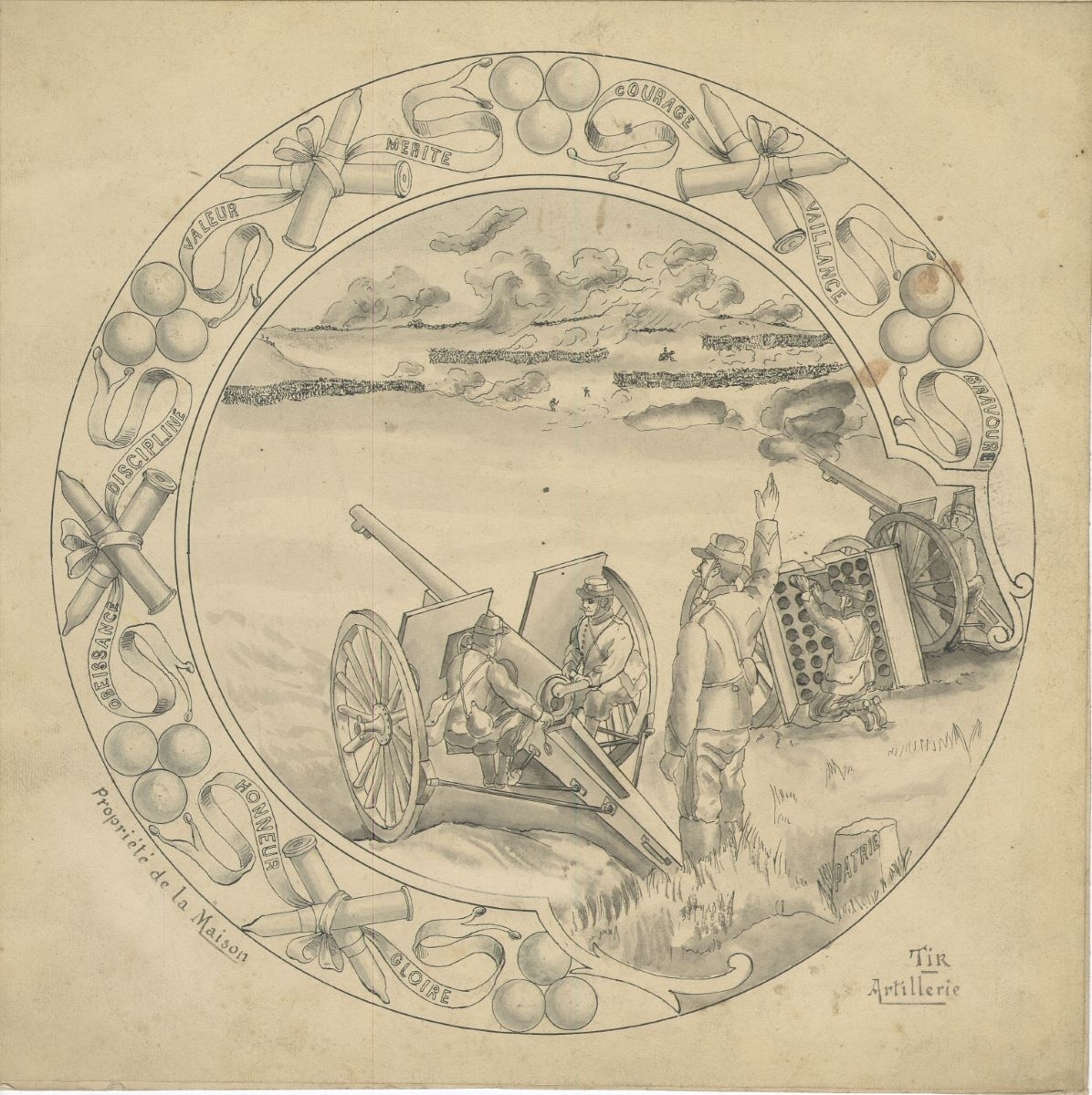 Décor de boîte de montre (titre factice), ETABLISSEMENTS FRAINIER, 1900 vers