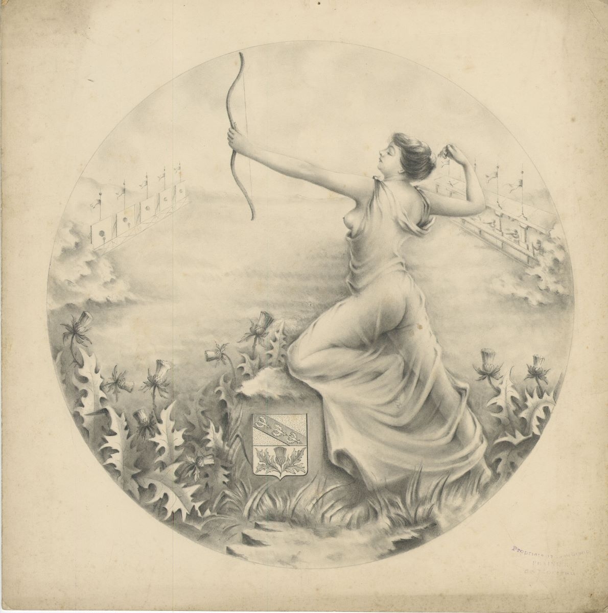 Décor de boîte de montre (titre factice), ETABLISSEMENTS FRAINIER, 1900 vers