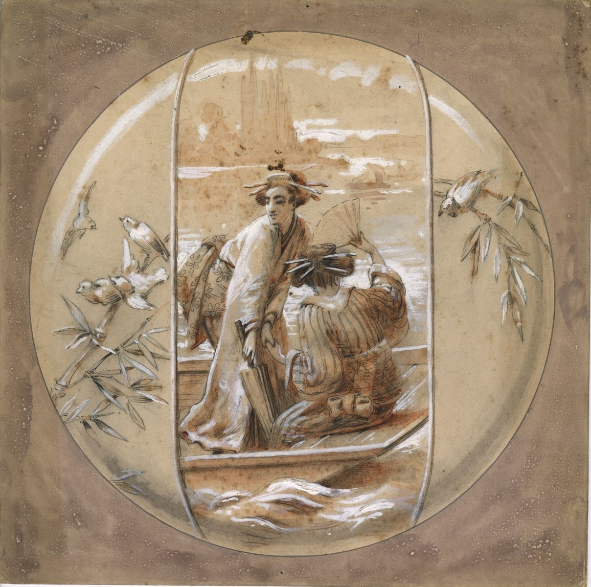 Décor de boîte de montre (titre factice), ETABLISSEMENTS FRAINIER, 1900 vers