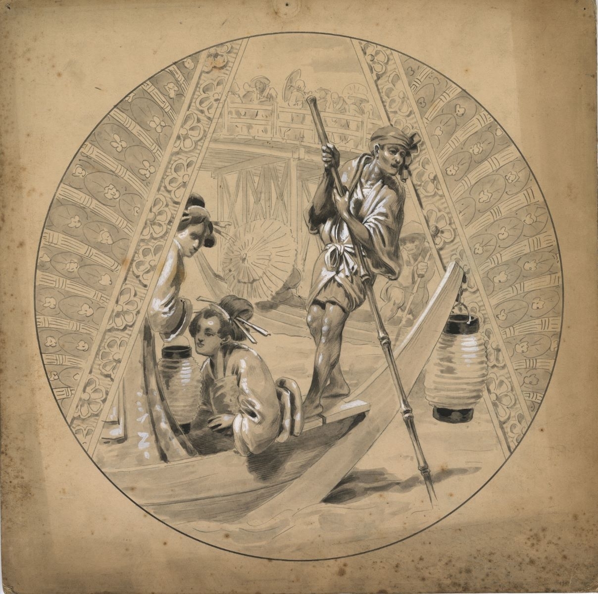 Décor de boîte de montre (titre factice), ETABLISSEMENTS FRAINIER, 1900 vers