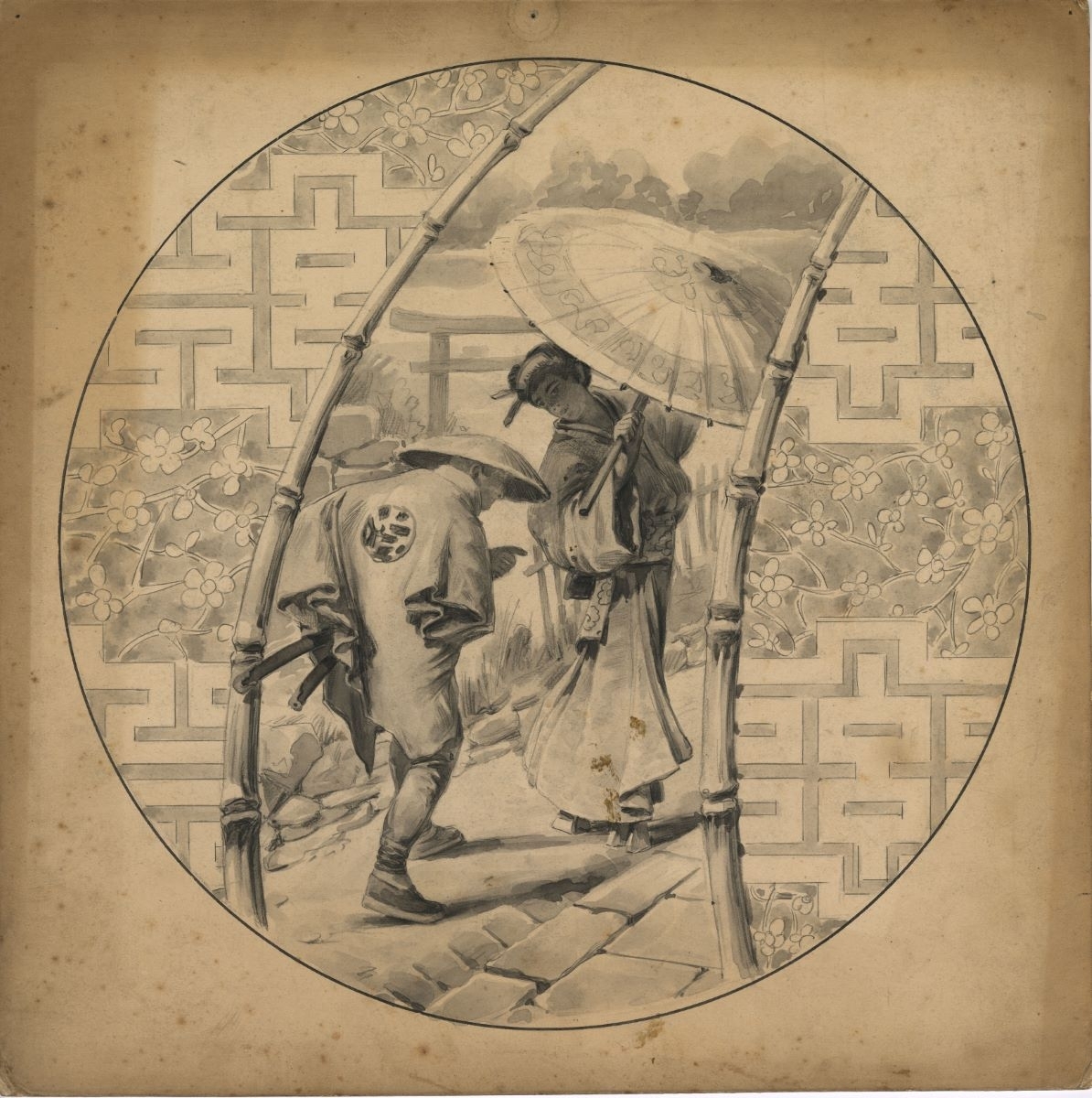 Décor de boîte de montre (titre factice), ETABLISSEMENTS FRAINIER, 1900 vers
