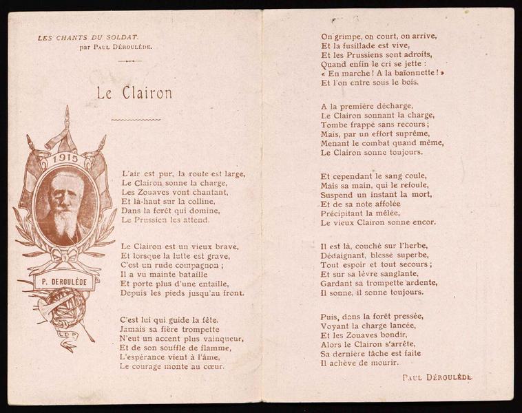 Le Clairon / LES CHANTS DU SOLDAT par PAUL DEROULEDE_1