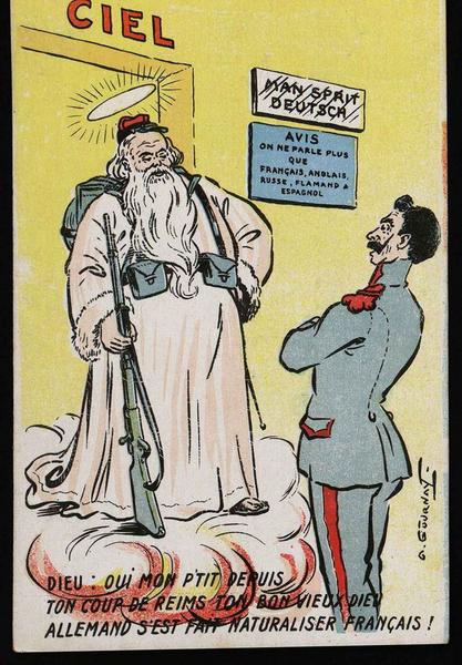 DIEU : OUI MON P'TIT DEPUIS TON COUP DE REIMS TON BON VIEUX DIEU ALLEMAND S'EST FAIT NATURALISER FRANÇAIS !_0