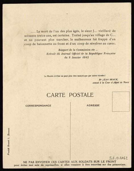 LES CRIMES ALLEMANDS / L'OTAGE ABATTU_1