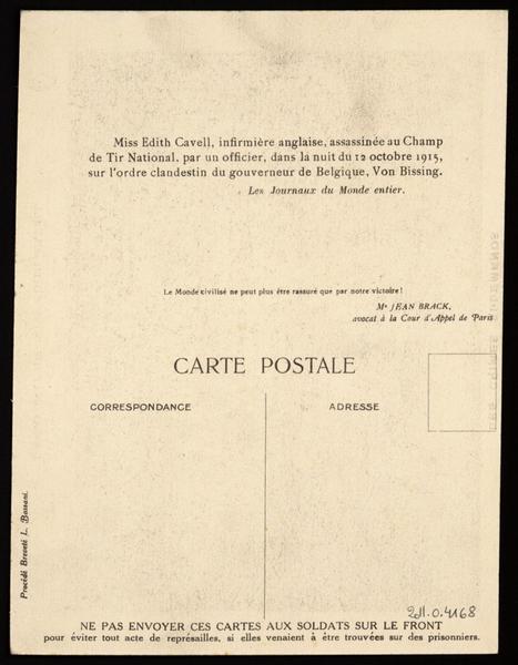 LES CRIMES ALLEMANDS / L'ASSASSINAT DE MISS EDITH CAVELL_1