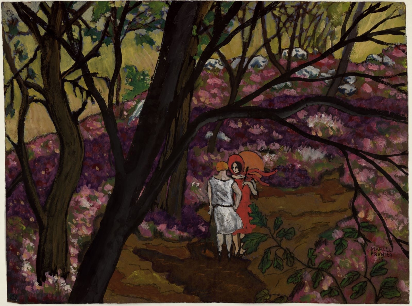 Promenade en forêt (titre factice), Marcel Prunier, 1925