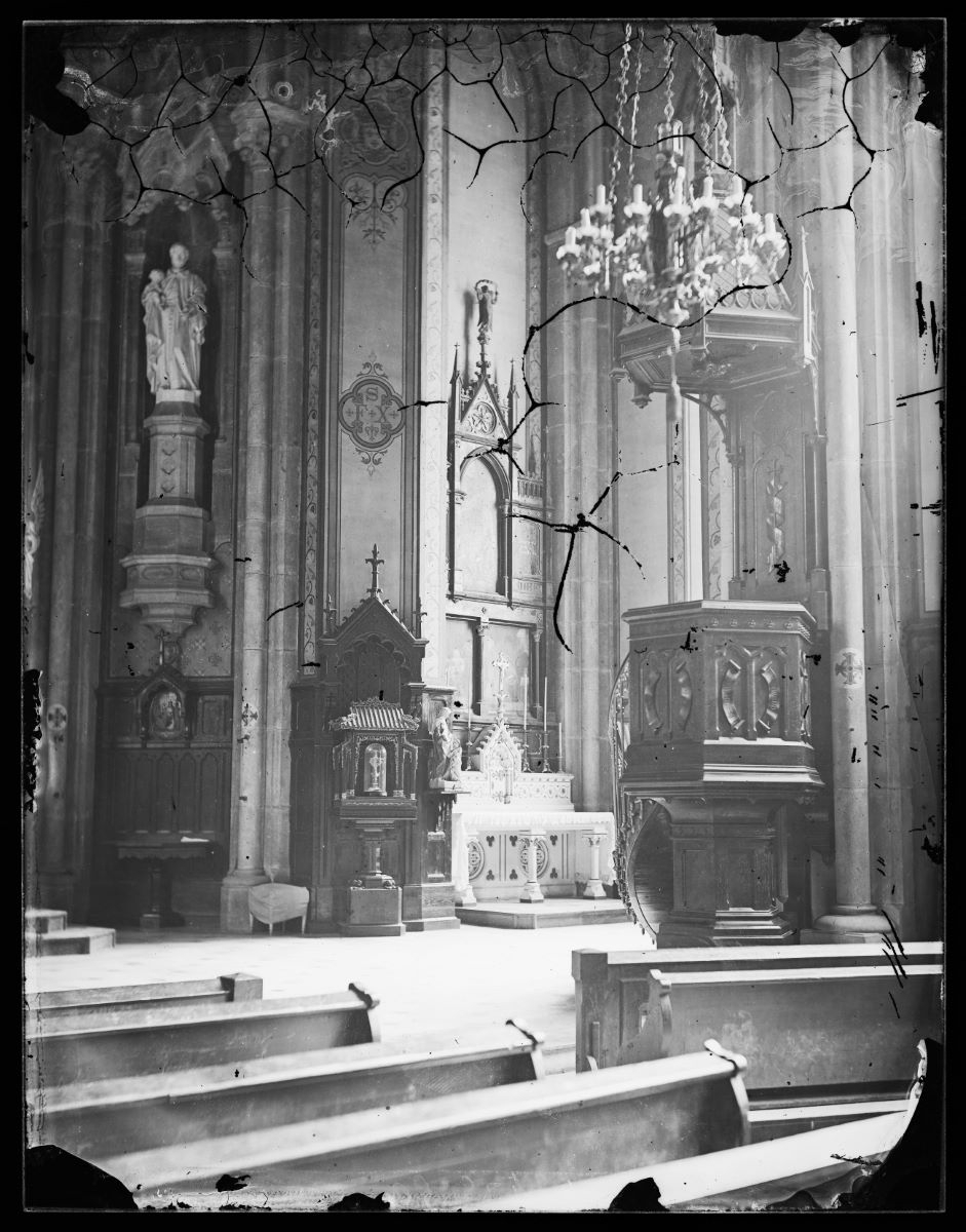 Vue intérieure d'une église, Alfred Boname, 1870-1885