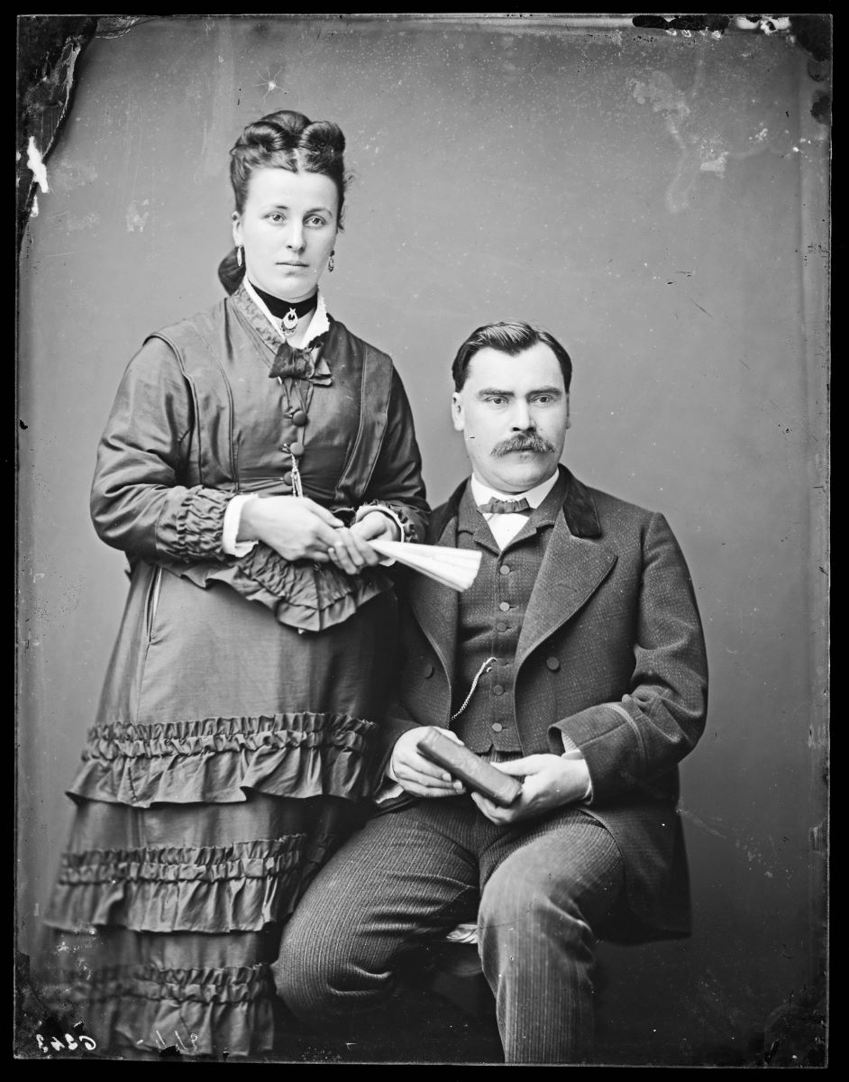 Portrait d'un couple, Alfred Boname, 1870-1885