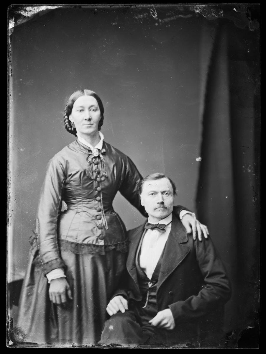 Portrait d'un couple, Alfred Boname, 1870-1885