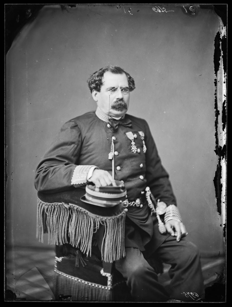 Portrait d'homme en tenue militaire, Alfred Boname, 1870-1885