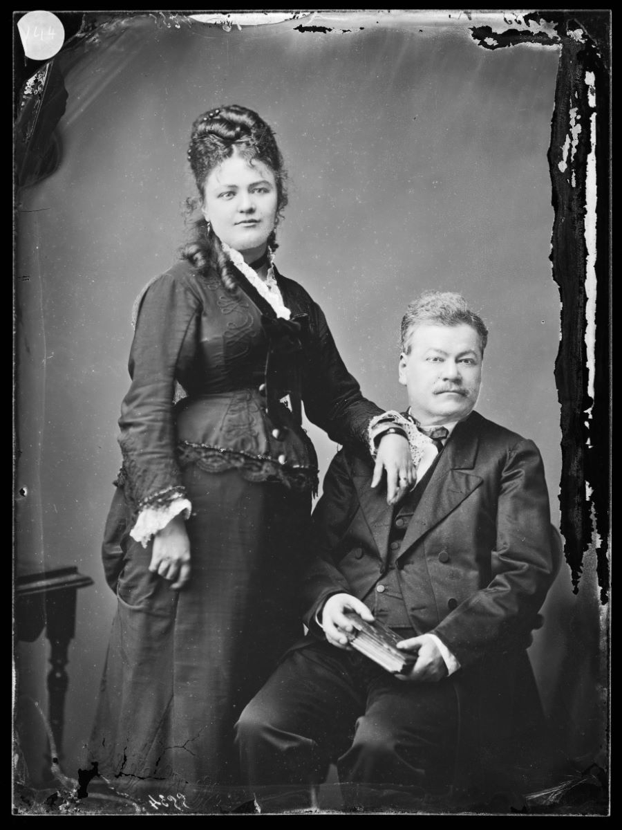 Portrait d'un couple, Alfred Boname, 1870-1885