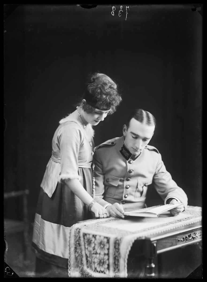 Portrait d'un couple, Studio Meusy, 1917 après