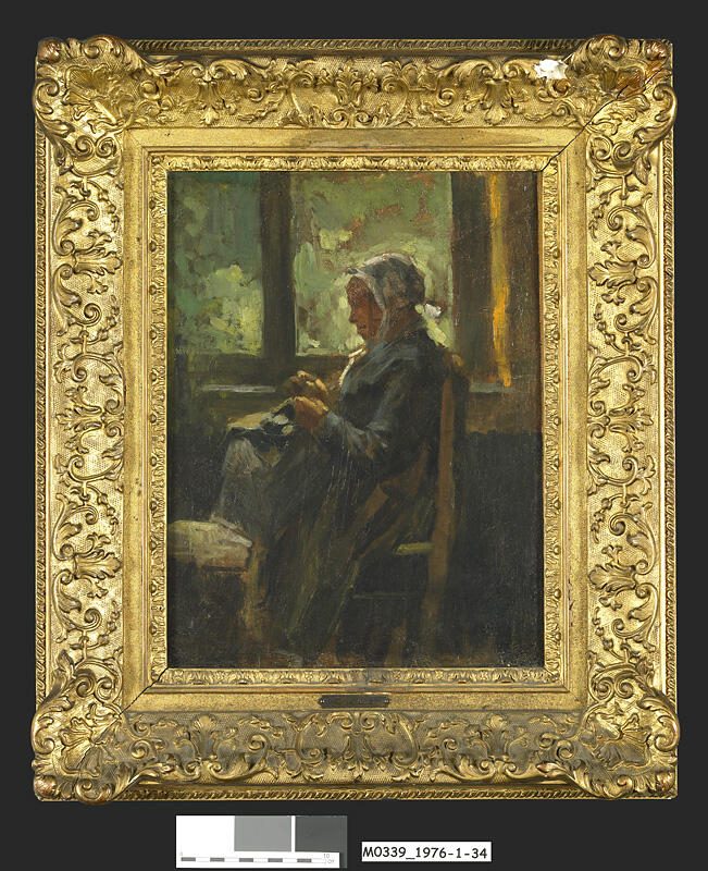 Paysanne assise près d’une fenêtre, Adolphe Félix Cals, 1852 vers