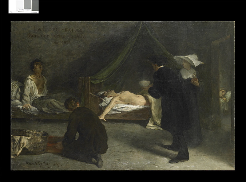 Le choléra morbus dans une ferme du Jura en 1854, Amand Gautier, 1887